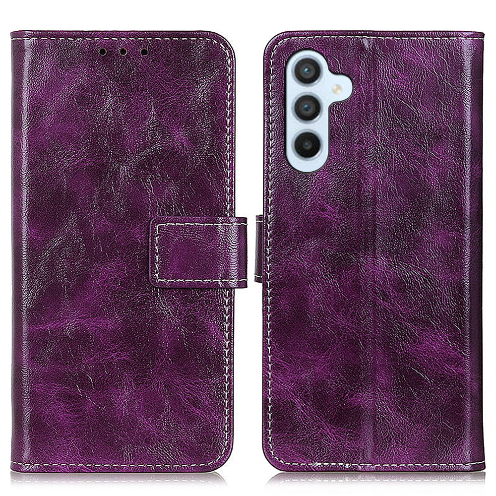 For Samsung Galaxy F34 5G M34 5G Crazy Horse Texture PU Leather Case Stand Wallet Retro Phone Cover For Samsung Galaxy F34 5G M34 5G Crazy Horse Texture PU Leather Case Stand Wallet Retro Phone Cover